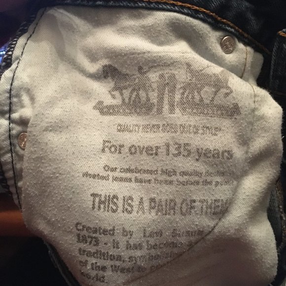 EUC LEVI 550 30 X 32 BLUE DENIM JEANS ZIP FRONT - Picture 10 of 12